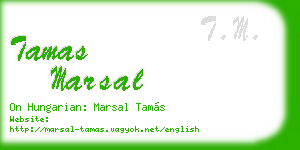 tamas marsal business card